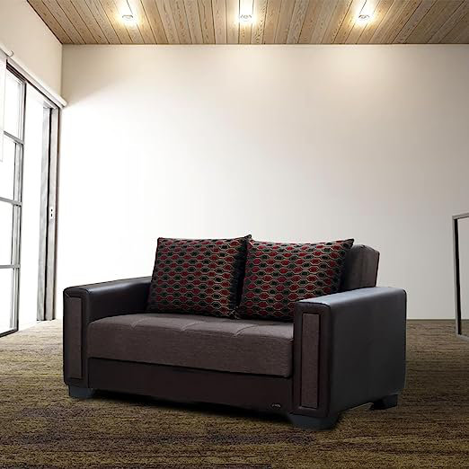 Hokku Designs Erica Chocolate Brown Loveseat Wayfair Canada